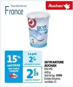 Auchan Auchan - skyr nature offre