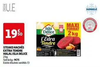Auchan Isla délice - steaks hachés extra tendre halal offre