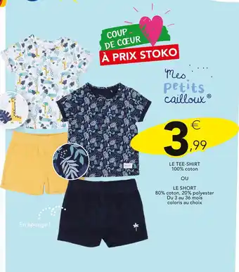 Stokomani Mes petits cailloux LE TEE-SHIRT offre