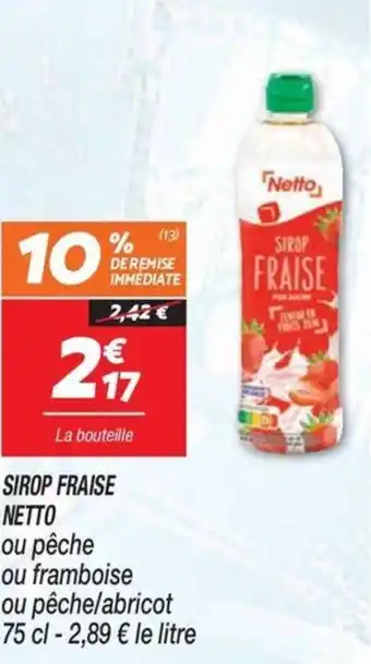 Netto SIROP FRAISE NETTO offre
