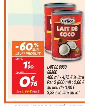Netto LAIT DE COCO GRACE offre