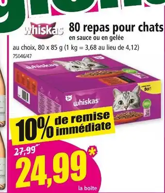 Norma Whiskas Repas pour chats offre