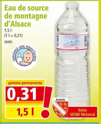Norma Metzeral Eau de source de montagne d’Alsace offre
