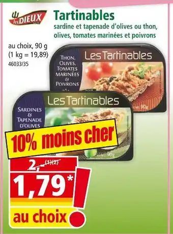 Norma les DIEUX Tartinables offre