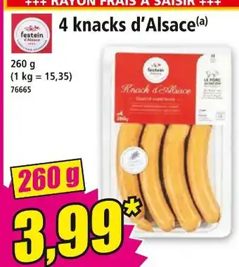 Norma Festein 4 knacks d'Alsace offre