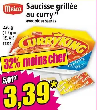 Norma Meica Saucisse grillée au curry offre