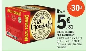 E.Leclerc Express BIÈRE BLONDE LA GOUDALE offre