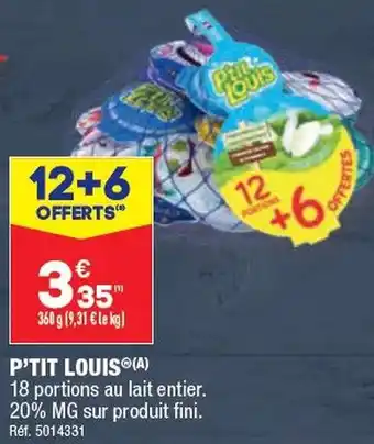 ALDI P'TIT LOUIS (A) offre