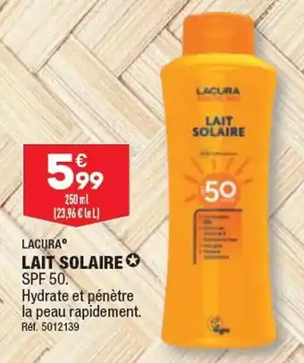 ALDI LAIT SOLAIRE✪ SPF 50. offre