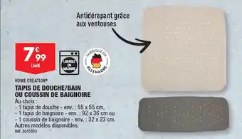 TAPIS DE DOUCHE/BAIN OU COUSSIN DE BAIGNOIRE