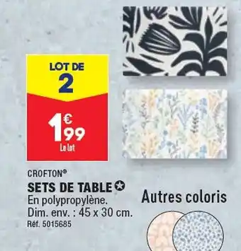 ALDI SETS DE TABLE✪ offre