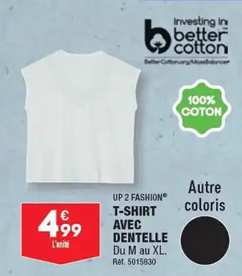 ALDI T-SHIRT AVEC DENTELLE Du M au XL. offre