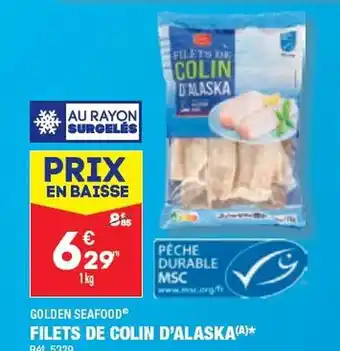 ALDI GOLDEN SEAFOODⓇ FILETS DE COLIN D'ALASKA (A)* offre