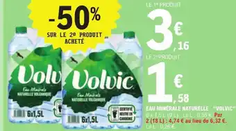 E.Leclerc EAU MINÉRALE NATURELLE "VOLVIC" offre