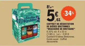 E.Leclerc COFFRET DE DÉGUSTATION DE BIÈRES BRETONNES "BRASSERIE DE BRETAGNE" offre