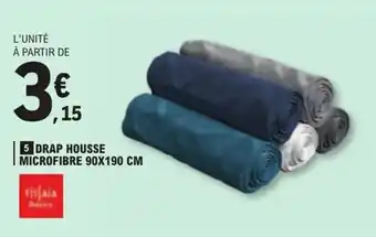 E.Leclerc DRAP HOUSSE MICROFIBRE 90X190 CM offre