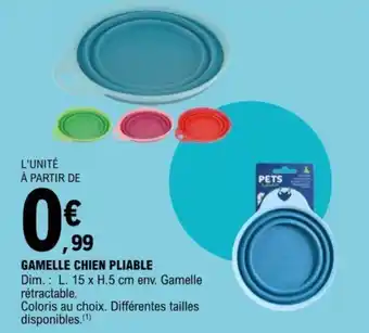 E.Leclerc GAMELLE CHIEN PLIABLE offre
