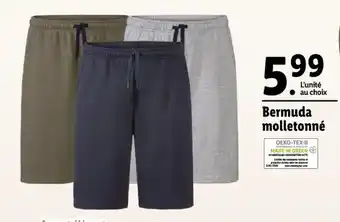 Lidl Bermuda molletonné offre