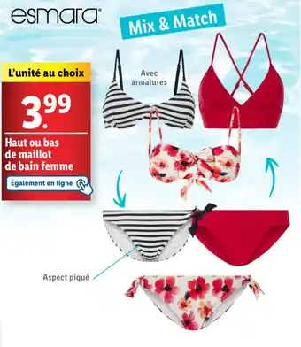 Lidl Haut ou bas de maillot de bain femme offre