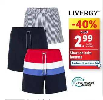 Lidl Short de bain homme offre