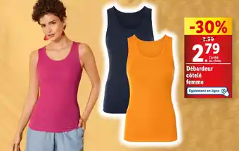 Lidl Débardeur côtelé femme offre