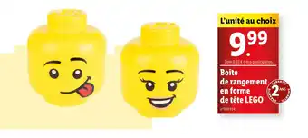 Boîte de rangement en forme de tête LEGO