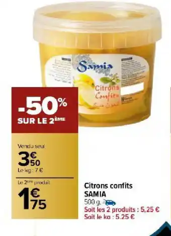 Carrefour Citrons Confits offre