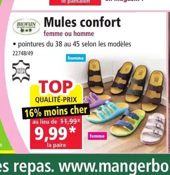 Norma BIOFUN Mules confort offre