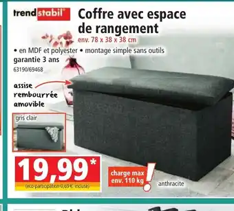 Norma Coffre avec espace de rangement offre