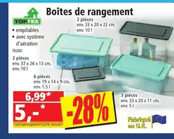 Norma Boîtes de rangement offre