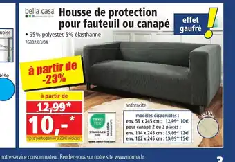 Norma Housse de protection pour fauteuil ou canapé offre