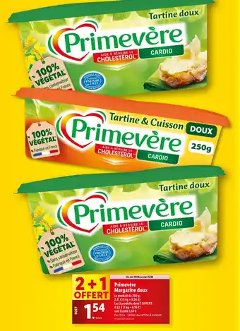Lidl Primevère Margarine doux offre