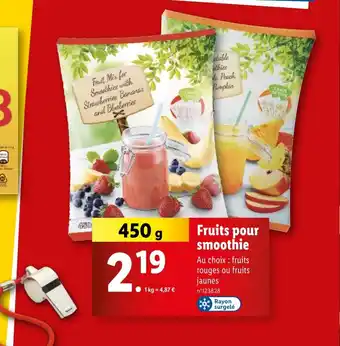 Lidl Fruits pour smoothie offre
