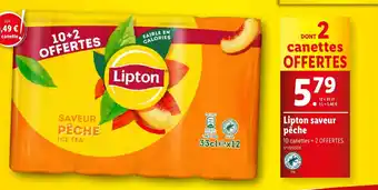 Lidl Lipton saveur pêche offre