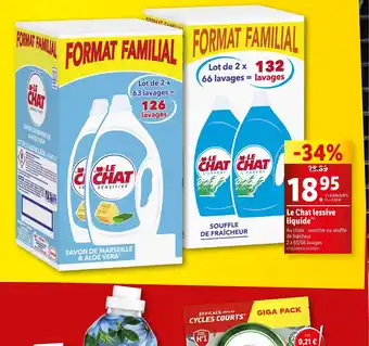 Lidl Le Chat lessive liquide offre