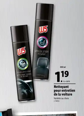Lidl Nettoyant pour entretien de la voiture offre