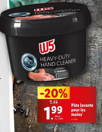 Lidl Pâte lavante pour les mains offre