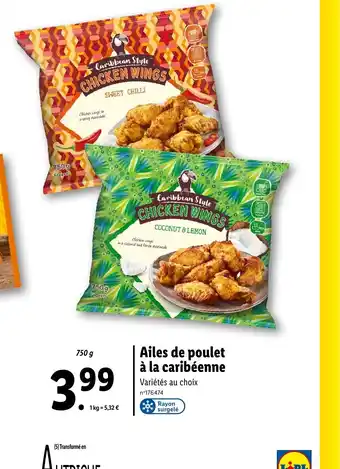Lidl Ailes de poulet à la caribéenne offre
