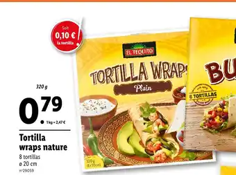 Lidl Tortilla wraps nature offre