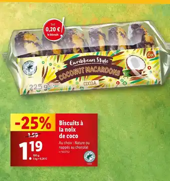 Lidl Biscuits à la noix de coco offre