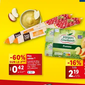 Lidl Pâte SABLÉE offre