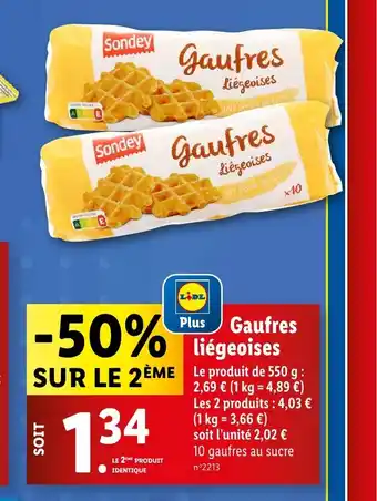 Lidl Gaufres liégeoises offre