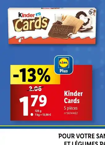 Lidl Kinder Cards offre
