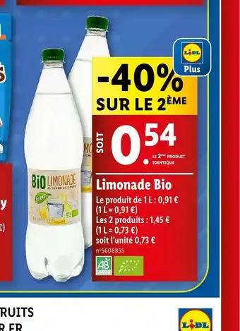 Lidl Limonade Bio offre