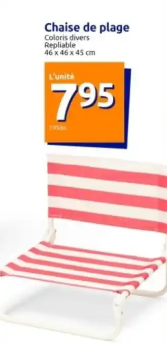 Action Chaise de plage offre