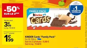 Carrefour KINDER Cards "Family Pack" offre