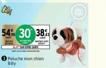 Intermarché Peluche Mon Chien Billy offre