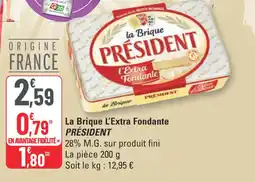 G20 La Brique L'Extra Fondante PRÉSIDENT offre