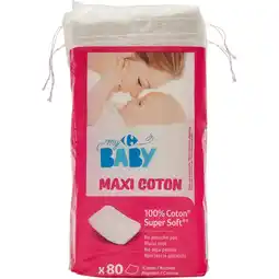 Carrefour Market CARREFOUR BABY Maxi carrés coton offre