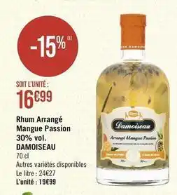 Géant Casino Damoiseau - rhum offre